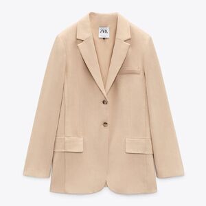 ZARA STRAIGHT CUT BLAZER APRICOT